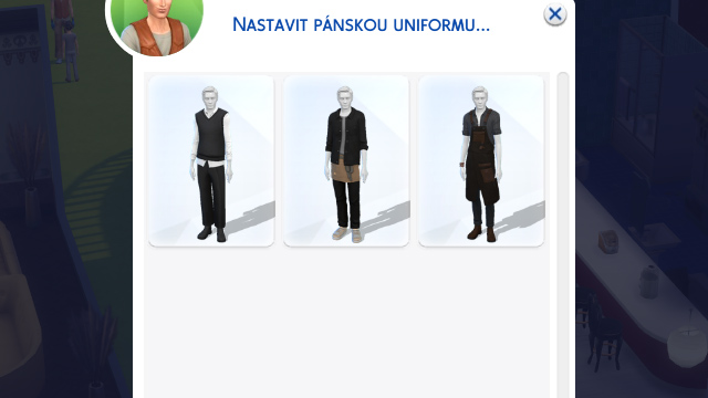 Nastavit pánskou uniformu (obrázek)