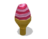 Třešňová zmrzlina (kornout)