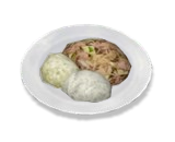 Talíř s vepřovým kalua