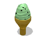 Mátová s kousky čokolády (kornout)