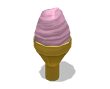 Jahodová zmrzlina (kornout)