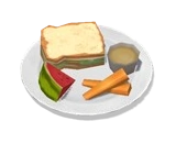 Sendvič se zeleninou a humusem