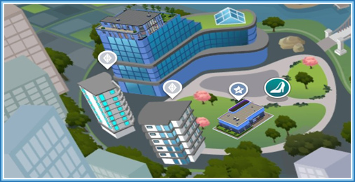 Módní čtvrť (Fashion District) Mapa